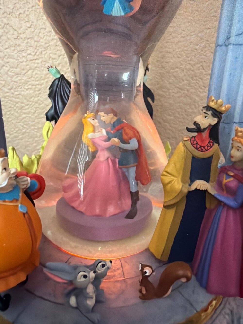 2003 Disney Catalog Sleeping Beauty Hourglass Light Up Musical Aurora Maleficent - Picture 5 of 17